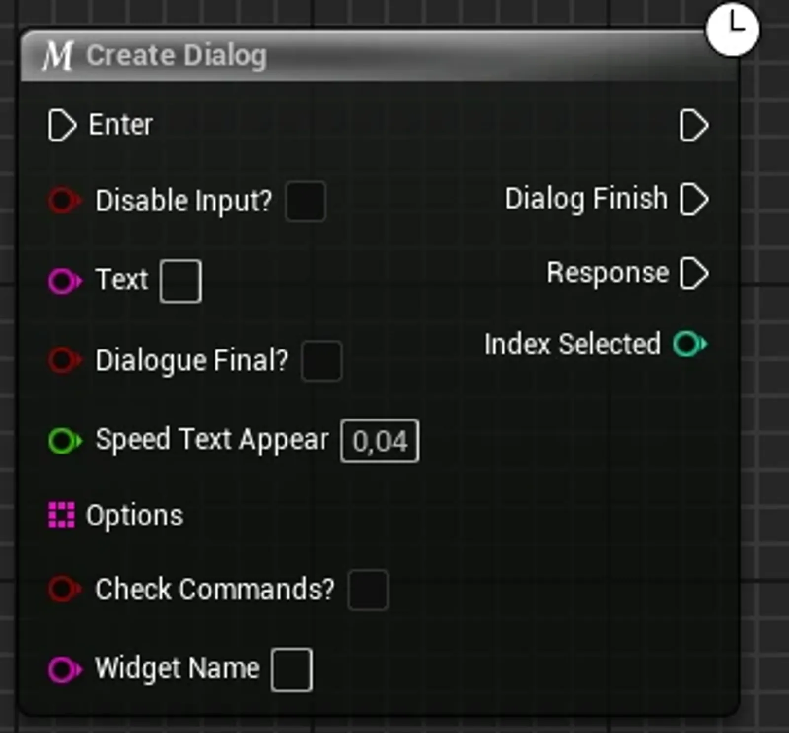Macro createDialogue