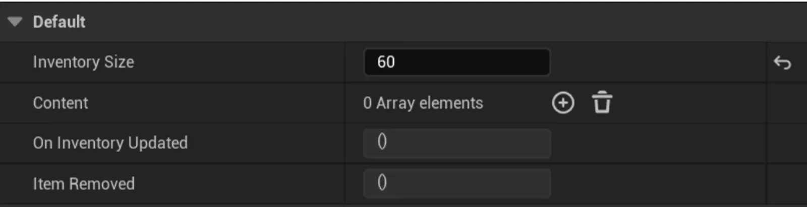 Inventory configuration
