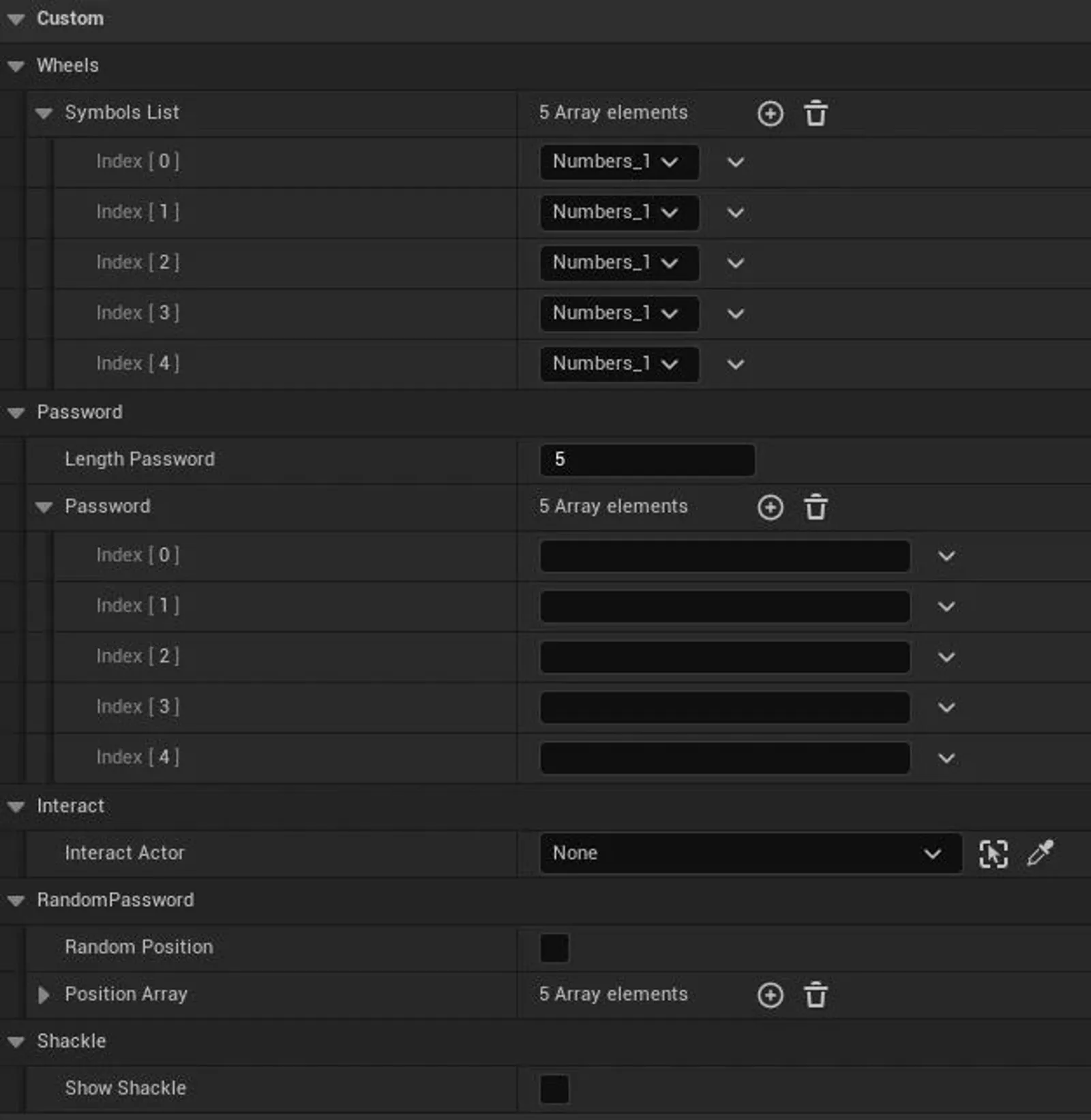 BinaryPanelBlueprint options
