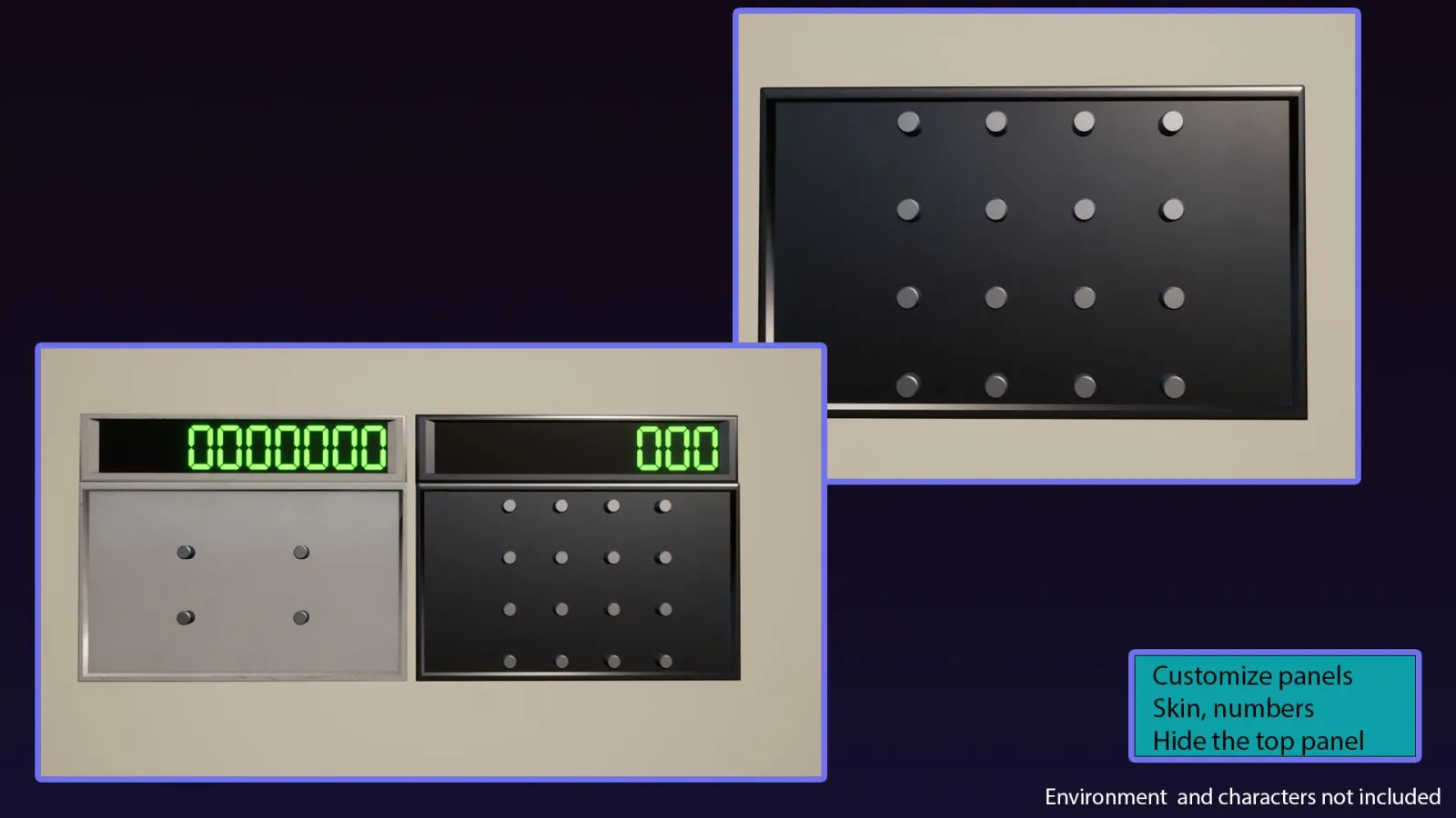 Easy Digital Panel panel decimal y configuración de botones