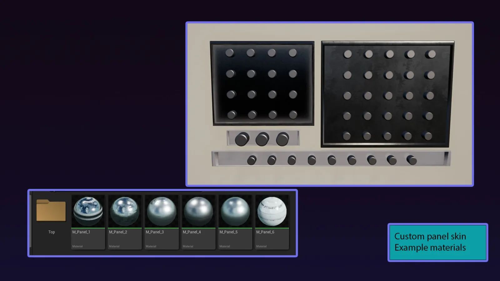 Easy Buttons Panel gamepad interaction setup in Unreal Engine