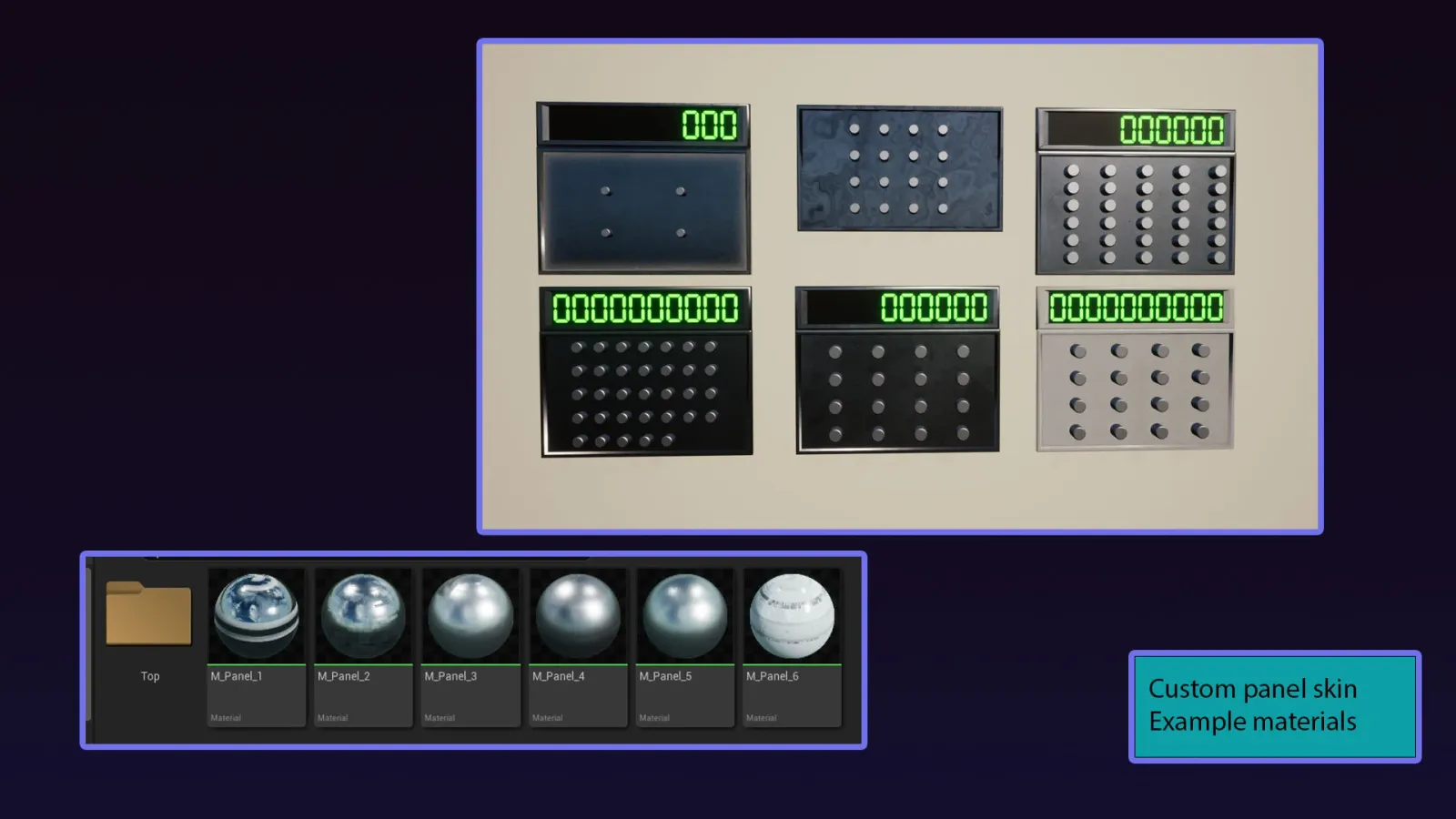 Easy Digital Panel configuración de Blueprint en Unreal Engine